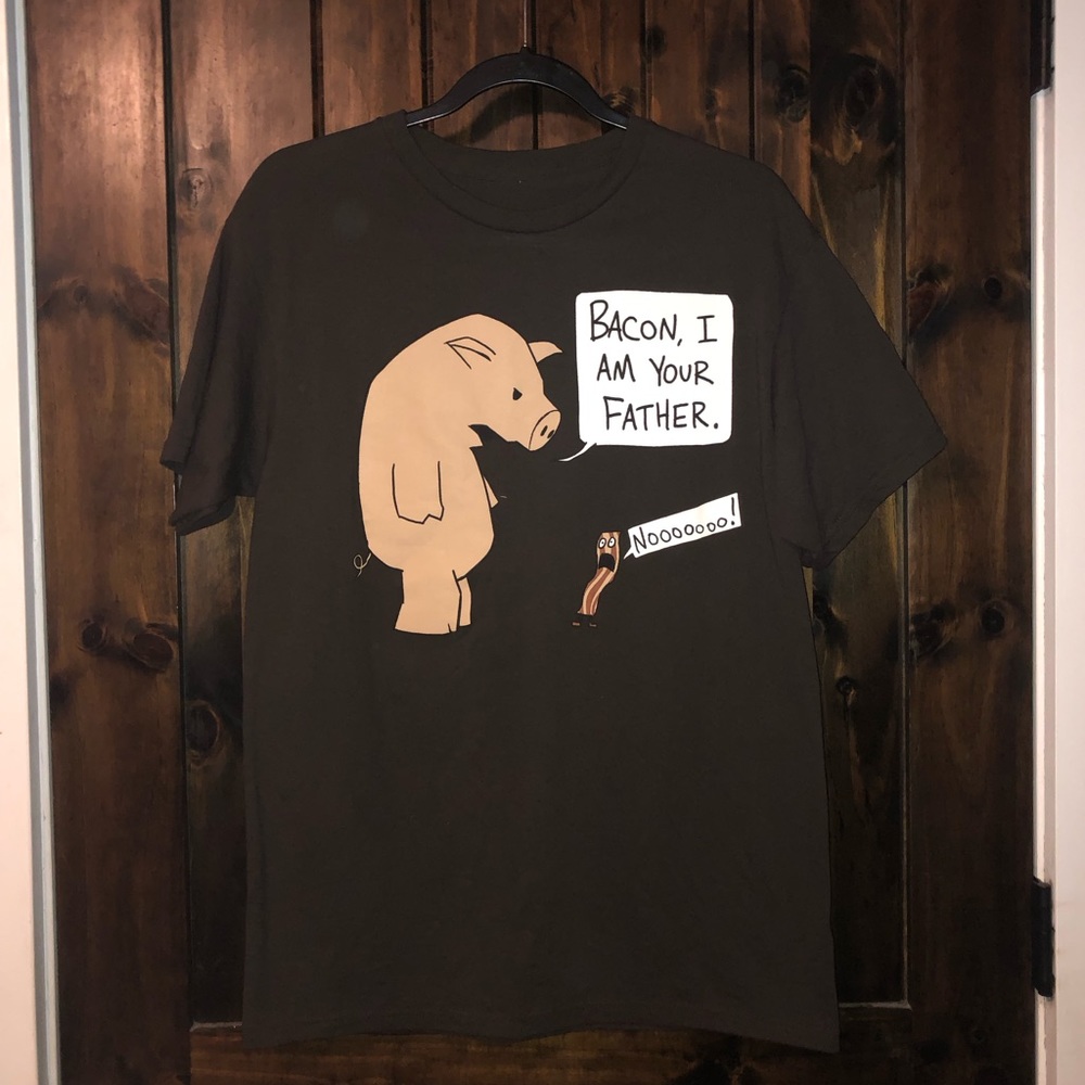 Pig / Bacon I Am Your Father T-Shirt Size Medium